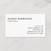 Fett Moderne Schwarz-weiße Streifen Visitenkarte (Rückseite)