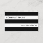 Fett Moderne Schwarz-weiße Streifen Visitenkarte (Vorderseite)