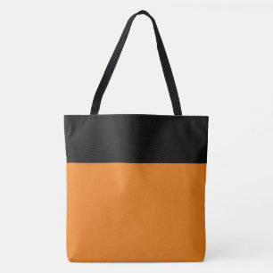 Fett Moderne Schwarze Orange Nahtlose Farbblock Tasche