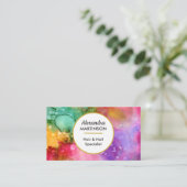 Fett Moderner Abstrakter Spritzer Visitenkarte (Stehend Vorderseite)