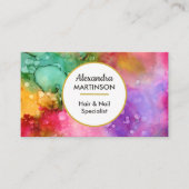 Fett Moderner Abstrakter Spritzer Visitenkarte (Vorderseite)