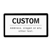 Fett moderner bearbeitbarer Text | Schwarz und Wei (Vorne)