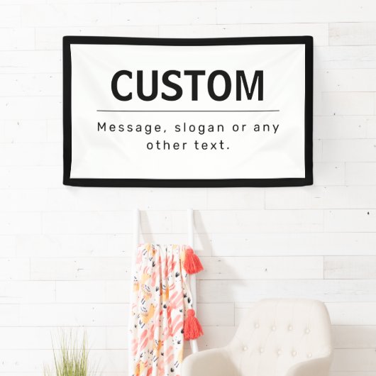 Fett moderner bearbeitbarer Text | Schwarz und Wei Banner (Insitu)