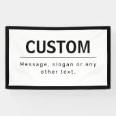 Fett moderner bearbeitbarer Text | Schwarz und Wei Banner (Horizontal)