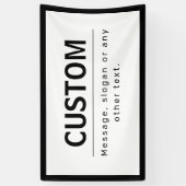 Fett moderner bearbeitbarer Text | Schwarz und Wei Banner (Vertikal)