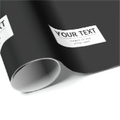 Fett moderner bearbeitbarer Text | Schwarz und Wei Geschenkpapier (Rolleneckpunkt)