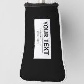 Fett moderner bearbeitbarer Text | Schwarz und Wei Golf Headcover (Rotieren 90)