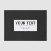 Fett moderner bearbeitbarer Text | Schwarz und Wei Seidenpapier (Vorderseite)