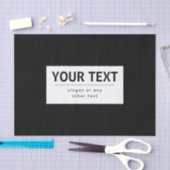 Fett moderner bearbeitbarer Text | Schwarz und Wei Seidenpapier (Handwerk)