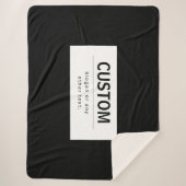 Fett moderner bearbeitbarer Text | Schwarz und Wei Sherpadecke (Vorderseite)