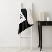 Fett moderner bearbeitbarer Text | Schwarz und Wei Sherpadecke (Beispiel)