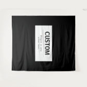 Fett moderner bearbeitbarer Text | Schwarz und Wei Wandteppich (Vorderseite (Horizontal))