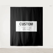 Fett moderner bearbeitbarer Text | Schwarz und Wei Wandteppich (Vorderseite)