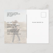 Fett Moderner bearbeitbarer Text Zwei Foto Save th Ankündigungspostkarte (Rückseite)