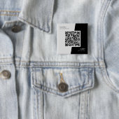 Fett moderner Beruflicher QR-Code schwarz und weiß Button (Beispiel)