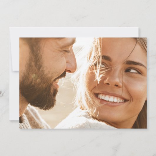 Fett moderner Big Date in Sage Green Foto Save The Date (Rückseite)