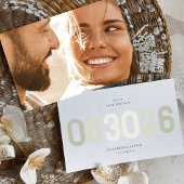 Fett moderner Big Date in Sage Green Foto Save The Date