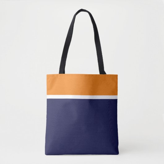 Fett moderner orangefarbener weißer Navy-Blauer Fa Tasche (Vorderseite)