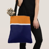 Fett moderner orangefarbener weißer Navy-Blauer Fa Tasche (Von Nahem)