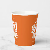 Fett Moderner Typ Orange Graduation Party Paper Cu Pappbecher (Links)