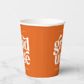 Fett Moderner Typ Orange Graduation Party Paper Cu Pappbecher (Rechts)