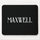 Fett Moderner Weißbrief Personalisierter Familienn Mousepad (Vorne)