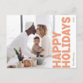 Fett Modernes Full Foto Happy Feiertagspostkarte (Vorderseite)