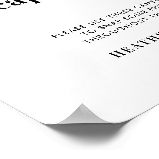 Fett modernes, hochauflösendes Kamerasymbol Poster (Ecke)