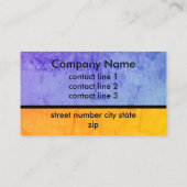 fett modernes orangefarbenes und blau geometrische visitenkarte (Rückseite)