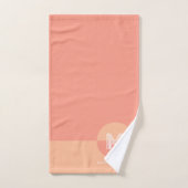 Fett Modernes Pfirsichrosa Geometrisches modernes  Badhandtuch Set (Handtuch)