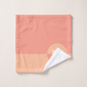 Fett Modernes Pfirsichrosa Geometrisches modernes  Badhandtuch Set (Waschlappen)