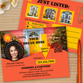 Fett Modernes Real Anwesen Listing Postkarte