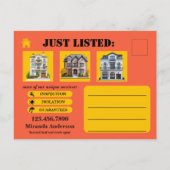 Fett Modernes Real Anwesen Listing Postkarte (Rückseite)
