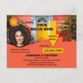 Fett Modernes Real Anwesen Listing Postkarte (Vorderseite)