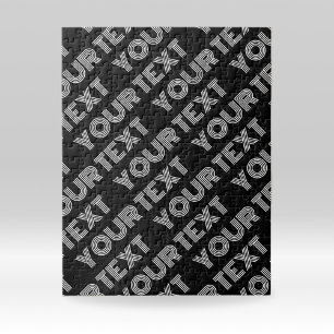 Fett modernes Retro-Namen- oder Wortmuster Puzzle