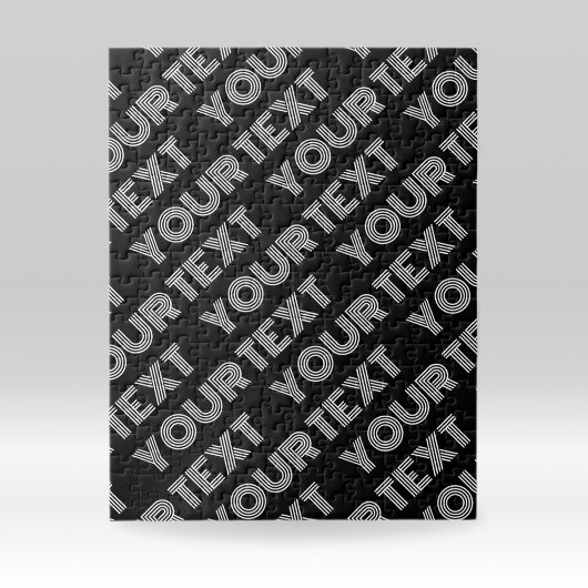 Fett modernes Retro-Namen- oder Wortmuster Puzzle