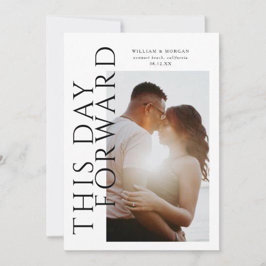 Fett Modernes Save the Date Foto (Vorderseite)