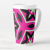 Fett Modernes, schwarz rosa Grün Milchtasse (Rechte Ecke)