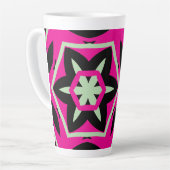 Fett Modernes, schwarz rosa Grün Milchtasse (Linke Ecke)