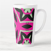 Fett Modernes, schwarz rosa Grün Milchtasse (Rechts)