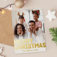 Fett Modernes Vertikales Foto Frohe Weihnachtsgold
