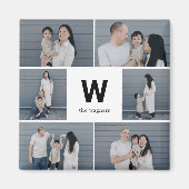 Fett monogram bearbeitbare Farbe Modernes Foto Mag Magnet (Vorne)