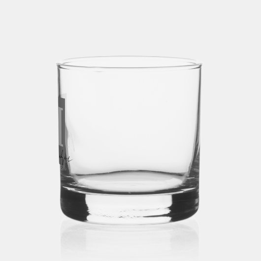 fett Monogram Initial Extravagant Script Custom Whiskyglas (Links)