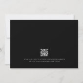 Fett Monogram Initials Minimal QR Code Hochzeit Einladung (Rückseite)