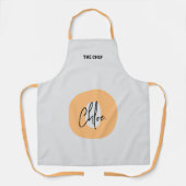 Fett Monogram Orange Lowercase Initial Script Name Schürze (Vorderseite)