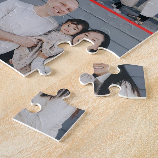 Fett monogramm bearbeitbares Farbfoto Collage Puzz Puzzle (Seite)