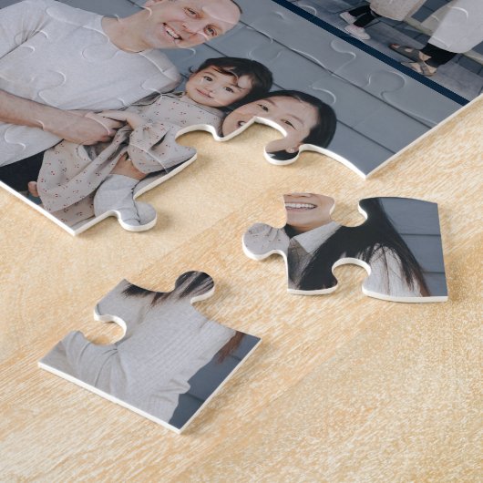 Fett monogramm bearbeitbares Farbfoto Collage Puzz Puzzle (Seite)