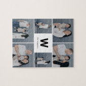 Fett monogramm bearbeitbares Farbfoto Collage Puzz Puzzle (Horizontal)