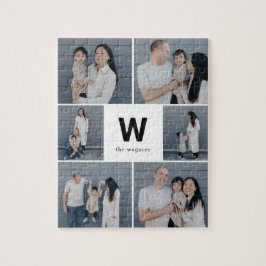 Fett monogramm bearbeitbares Farbfoto Collage Puzz Puzzle