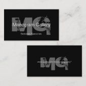 Fett-Monogramm-benutzerdefinierbare Visitenkarte (Vorne/Hinten)